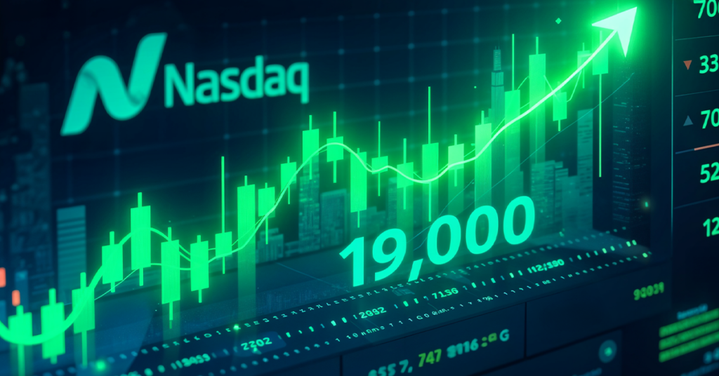 Nasdaq Breaks Above 19,000 After 3 Days of Consecutive Gains